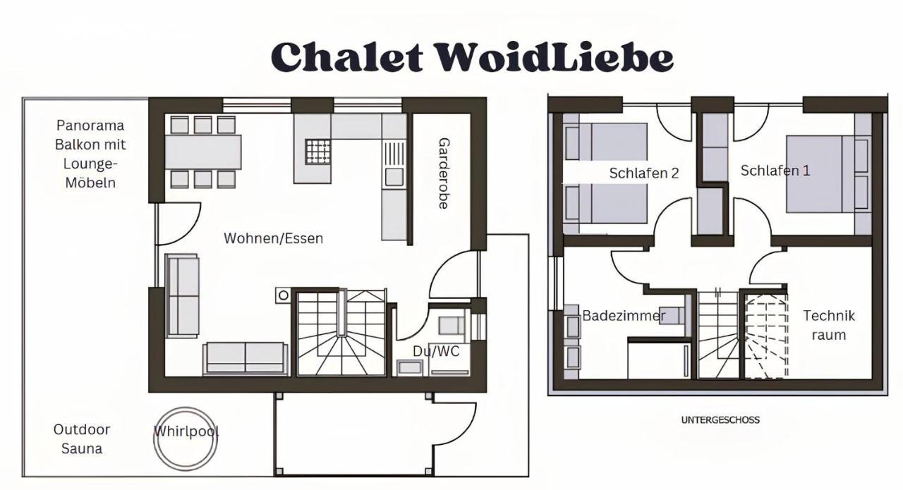 Chalets Woid_Liebe&Glueck بودنمايس الغرفة الصورة